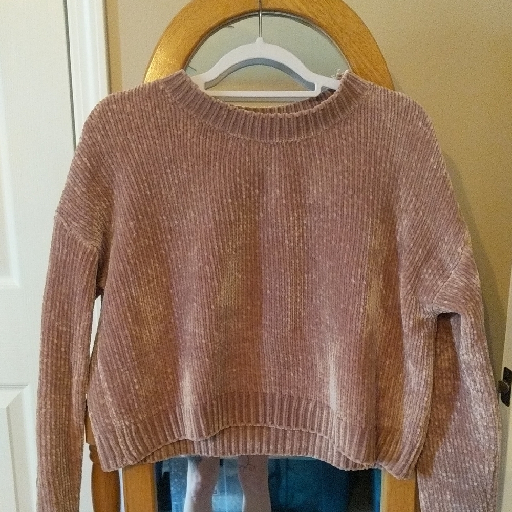 Chenille Cropped Sweater